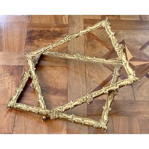 Pair Of Italian Frames In Dore Wood In Venetian Style Late Nineteenth Time