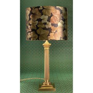 Corinthian Column Bronze Lamp