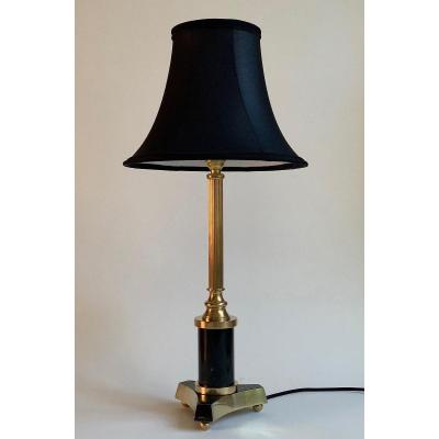 LAMPE COLONNE en BRONZE NEOCLASSIQUE dlg MAISON CHARLES 