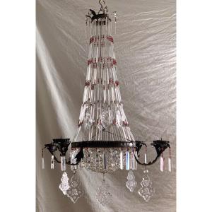 LUSTRE D'EGLISE EN CRISTAL  ITALIE  XVIIIème  Siècle