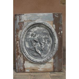 Goddess Of Harvests And Fertility, High Relief In Patinated Plaster, Napoleon III, 19th Century.