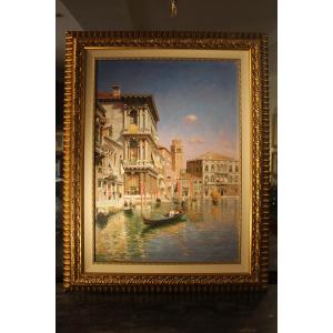 Venice, Oil On Canvas, Italian School, 20th Century.