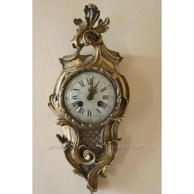 Alcove Cartel In Gilded Bronze, 19th Century, Paris