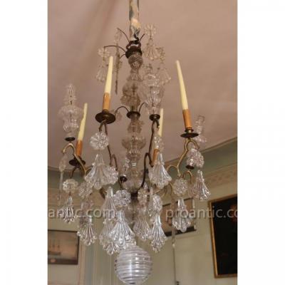 Chandelier Cage Crystal Chapel, Louis XVI, End Eighteenth Century