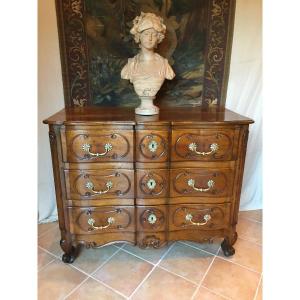 Provençal Chest Of Drawers 18th In Walnut