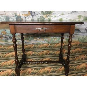 Louis Xlll Writing Table In Solid Mahogany 17th Time