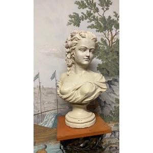 Young Girl In Cast Iron Bust