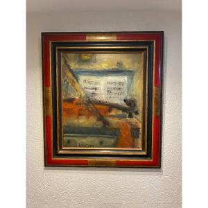Oil Painting On Canvas Signed Jacques Bartoli