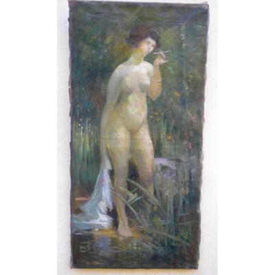 Nude In Bord De Riviere De Paul Frick