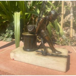 Bronze The Faun Chimney Sweep 