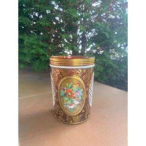 Enameled Crystal Goblet