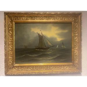 Marine Oil Painting On Canvas