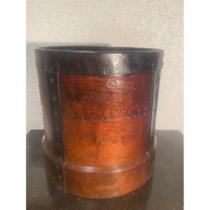 A Decalitre Measure Of Wood And Iron Grains