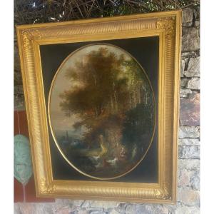 Painting The Goat Keeper In An Undergrowth Signed Gavanet