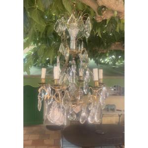 Napoleon III Gilt Bronze And Crystal Chandelier 
