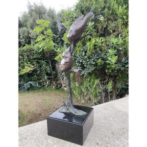 Set Of Two Art Deco Bronzes By Irenne Rochard