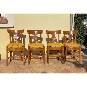 A Set Of Four Directoire Chairs