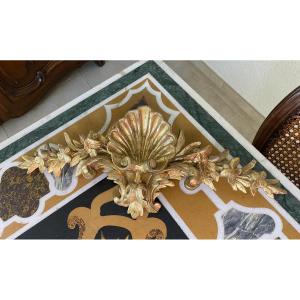 18th Century Gilded Wooden Overdoor