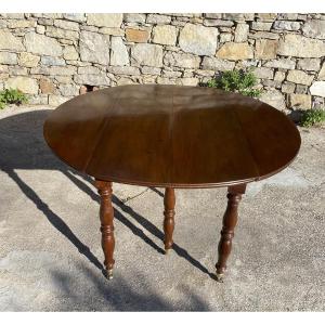 Jacob Six-legged Extendable Table, Restoration Period, Mahogany 