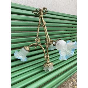 Early 20th Century Gilt Bronze Chandelier 