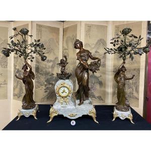 Large Art Nouveau Fireplace Insert