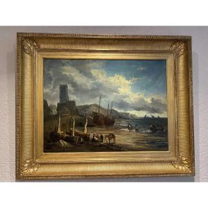 Marine Painting Of A Fishing Trip