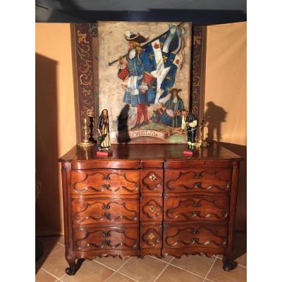 Rare 18th Century Crossbow Door Chest