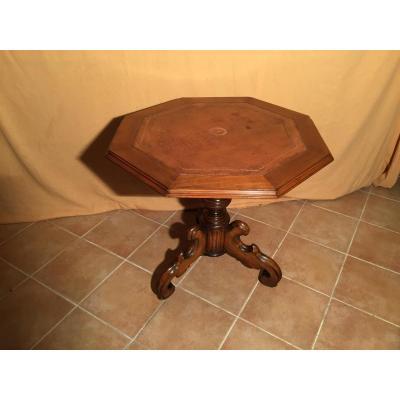 Walnut Hexagonal Pedestal