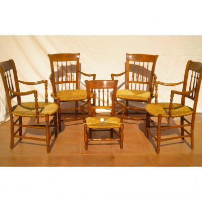 Suite Four Chairs And A Provencal Armchair Child
