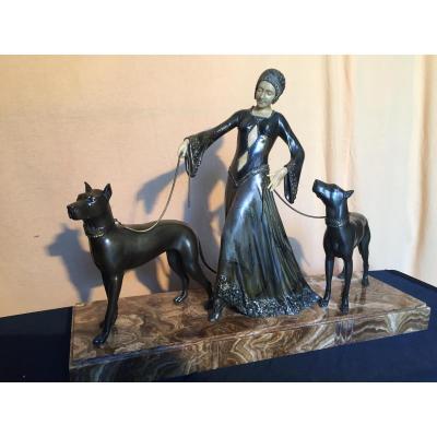 Woman With The Doges Signed Gori