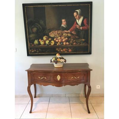 Commode Perruquiere En Noyer XVIIIeme