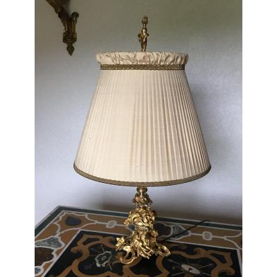 Rocaille Style Gilt Bronze Living Room Lamp
