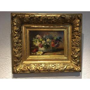 Oil Painting On Wood Signed Edmon Van Coppenolle