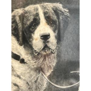 Lithograph Riding Lesson Lionel Peraux, Copyright B.sirven Toulouse