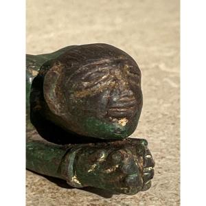 Lying Praying Character, Burmese Folk Art, Late 19th Century.