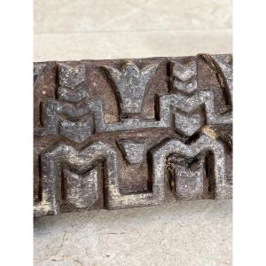 3 Old Wooden Stamps For Printing On Paper, Mien Ethnicity, Burma