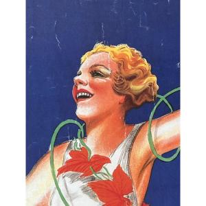 Reprint Of The Lillet Poster After Roby From 1937 Around 1970