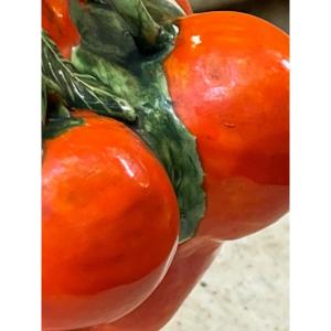 Summer Collection Rare Barbotine Decanter With Orange Decor Circa 1960 France