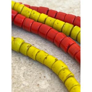 Long Glass Paste Necklace 4 Meter Tribal Kayah Burma