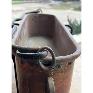 Copper Fishmonger On Base Late 19th Century Burma 
