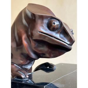 Bronze Animal Hyperrealism Chameleon