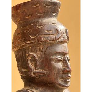 Nat Guardian In Iron Wood Early 20th Century Province Mandalay Burma