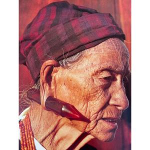 Amber Earring Hkahku Ethnic Group Kachin Province Burma