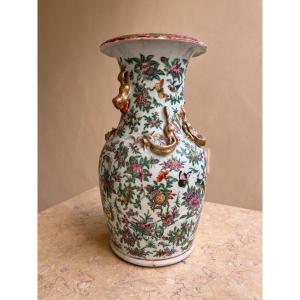 Large Canton Porcelain Vase 19th Century 