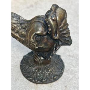 Door Knocker Model Dolphin In Bronze Foundry Mandalay 20th Century 