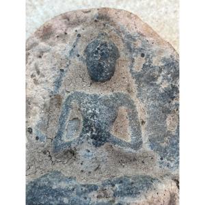 Pair Of Buddhist Terracotta Amulets 16th Century Pagan Burma