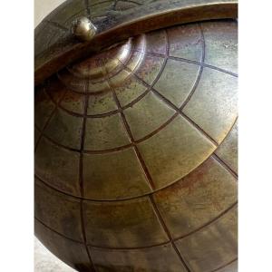 Brass Globe Ashtray Chicago World's Fair 1933