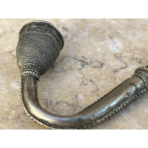Filigree Silver Opium Pipe, Late 19th Century, Wa Tribe, Burma 