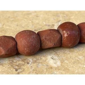 Red Glass Paste Necklace From Lisu Ethnic Group, Burma 