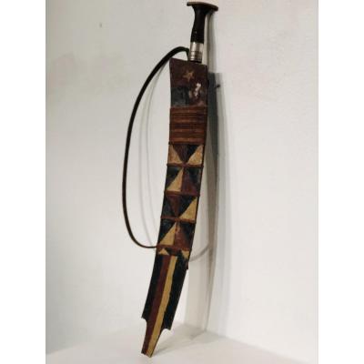 Nung Rawang Warrior Saber And Scabbard, Kachin State, Burma